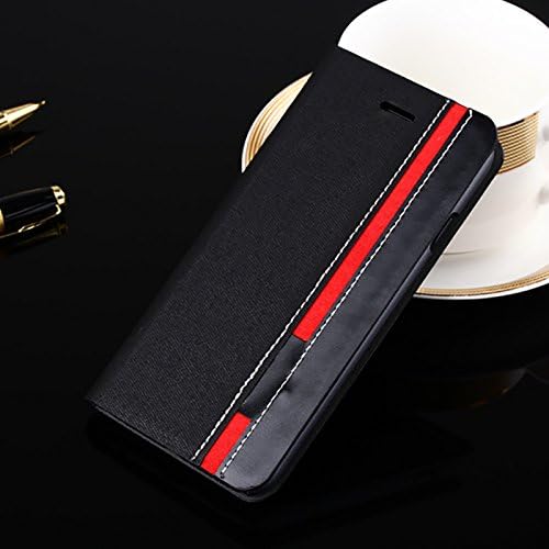 BCL13 Leather Flip Wallet Credit Card Holder Case Stand (for iphone 6 plus, Black)