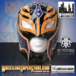 WWE Series 5 Rey Mysterio Kid Size Replica Black & Orange Mask