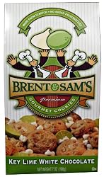 Brent & Sams Key Lime White Chocolate Cookies, 7-Ounce Boxes (Pack of 6)