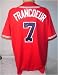 Jeff Francoeur Autographed/Hand Signed Atlanta Braves Red Jersey