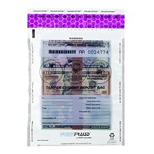 MMF Industries FREEZFraud Deposit Bags, 9 x 12 Inches, 100 bags per Pack, Clear (236210320)