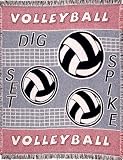 Spike Volleyball Woven Throw Blanket 2 1/2 Layer ECO2cotton USA Made