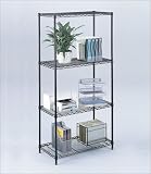 SAFCO PRODUCTS COMPANY / Wire Shelving,w/ 4 Shelves/4 Posts,500Lb Cap,36x18x72,BK / SAF5276BL / Sold as 1 Each / Mfr Part # 5276BL