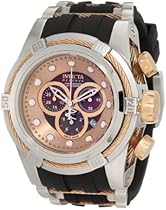 Big Sale Invicta Men's 0829BBB Bolt Reserve Chronograph Black Mother-Of-Pearl Dial Black Polyurethane Watch