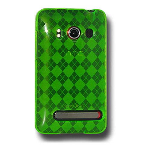 Amzer Luxe Argyle AMZ22557 Skin Case for HTC EVO 4G (Green)