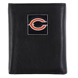 Chicago Bears Mens NFL Genuine Leather Tri-fold Wallet