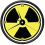 RADIOACTIVE Wall Clock symbol toxic waste radiation