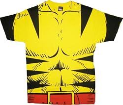 Marvel Comics X-Men Wolverine Yellow Costume T-Shirt Tee