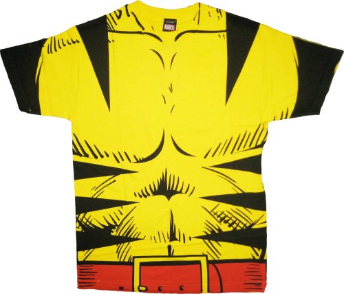  Marvel Comics X-Men Wolverine Yellow Costume T-Shirt Tee