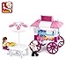 Sluban Building Block Girl's Dream of Bread Dining Car B0522 78pcs 2dolls