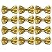Neck Bowtie Tuxedo for Men Adjustable Solid Satin Pre-tied 12 Pcs Wedding Party (Gold)