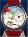 Snowman Silver Watch