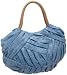 Melie Bianco Over-Pleated Shoulder Bag,Blue,one size