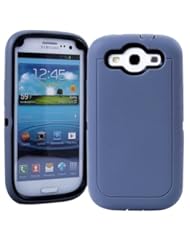 myLife (TM) Gray and Black - Matte Color Armor Series (Durable Built in Screen Protector + Urban Body Armor Glove) Case for Samsung Galaxy S3 GT-i9300 and GT-i9305 Touch Phone (Thick Silicone Outer Gel + Tough Rubberized Internal Shell + myLife (TM) Lifetime Warranty + Sealed In myLife Brand Packaging Only) "ATTENTION: This case comes with a built in screen protector similar to the Otterbox brand and will protect your screen from water damage and other potential problem"