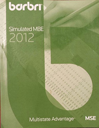 Barbri Simulated MBE 2012 Multistate Advantage MSE