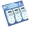 Digital mains timer socket 3 pack