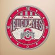 Ohio State Buckeyes 12in Art Glass Clock NCAA College Athletics Fan Shop Sports Team Merchandise