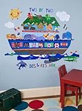 Oopsy Daisy Noah's Ark Peel and Place Wall Art, 54 by 45
