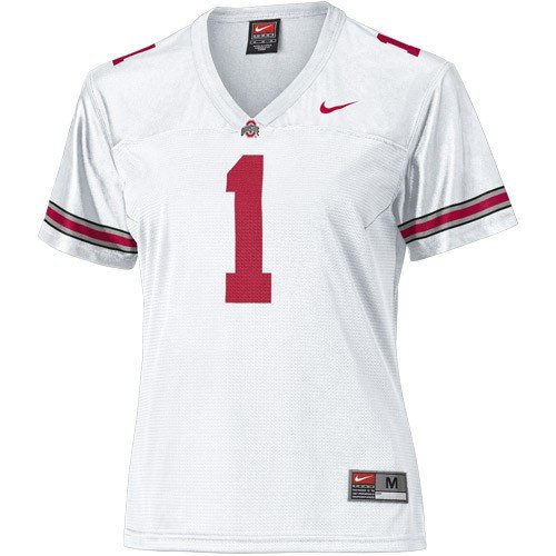 Nike Ohio State Buckeyes Women's Replica Football Jersey  #1 White