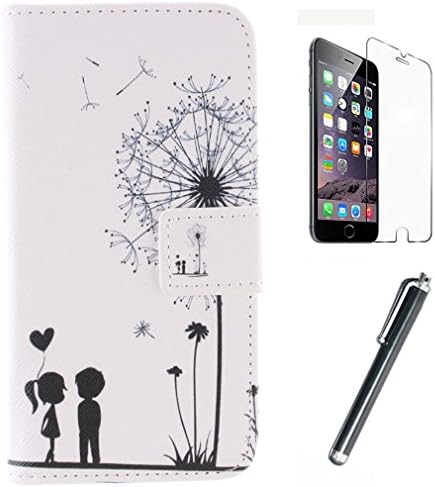 For Galaxy S6 edge G925 , Happy Lovers Style [Stand View] Flip [[Wallet Magnetic] Wallet] PU Leather Protective Case Cover for Samsung Galaxy S6 edge G925 edge G925 + Screen Protector + Touch Stylus