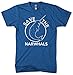 Youth Save The Narwhals T Shirt Funny Narwhal Unicorn Shirt for Kids Funny Children's Apparel Unicorn Tops for Kid Cool Animal Short Sleeve Novelty Tees Royal M