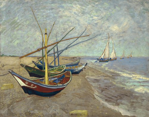 Van Gogh Boats Wooden Jigsaw Puzzle
