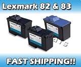TonerPals Remanufactured Ink Cartridge Replacement for Lexmark 82 and Lexmark 83 (2 Black 1Color)