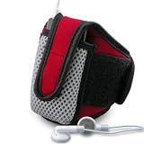 Eforcity Red SportBand with Case for Apple iPod nano / iPod Nano 4th Generation / Pen Drive MP3 Players / Creative Zen V / V Plus / Zen Stone / Zen Stone Plus / Zen Wav / Zen Neeon / Zen Neeon2 / Zen MicroPhoto / Zen Nano