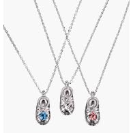 Avon Baby Booties Pendant Necklace Blue