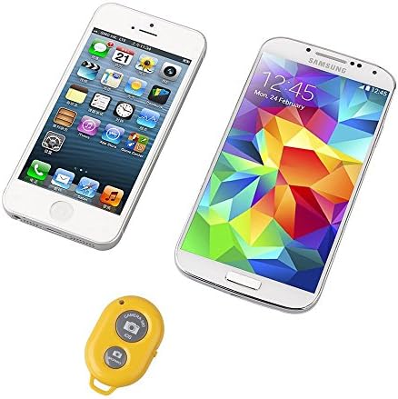 KINGCO Wireless Camera Bluetooth Self-timer Remote Shutter Controller for IOS Android Smartphone Tablet iPhone 5 5s 5c 4s 4, ipad 5 4 3 ipad Air Mini, Sony Xperia, HTC New One and X, Samsung Galaxy S3 S4 S5 Note 1 2 3 Galaxay Tab 2 Note8 10.1, Google Nexus 4 5 7 8(Yellow)