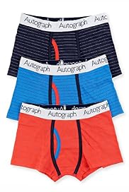 3 Pack Autograph Cotton Rich Piqué Striped Trunks