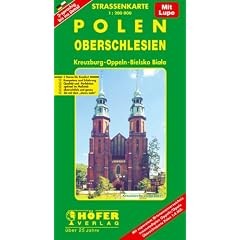 H�fer Stra�enkarten, Polen, Oberschlesien: Kreuzburg - Oppeln - Bielsko-Biala