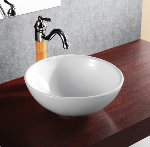 ELANTI EC9818 Porcelain Vessel Bowl Sink