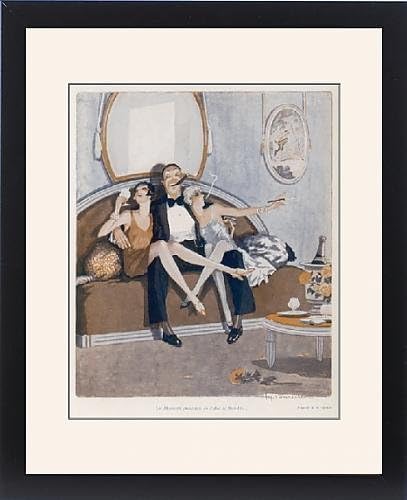 Framed Print Of Threesome On The Sofa