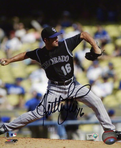 Huston Street Autographed 8x10 | Details: Colorado Rockies, Black Jersey
