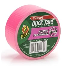 Duck Brand 868088 1.88-Inch-by-15-Yard Colored Duct Tape, Funky Flamingo