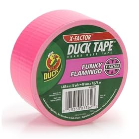 Duck Brand 868088 1.88-Inch-by-15-Yard Colored Duct Tape, Funky Flamingo