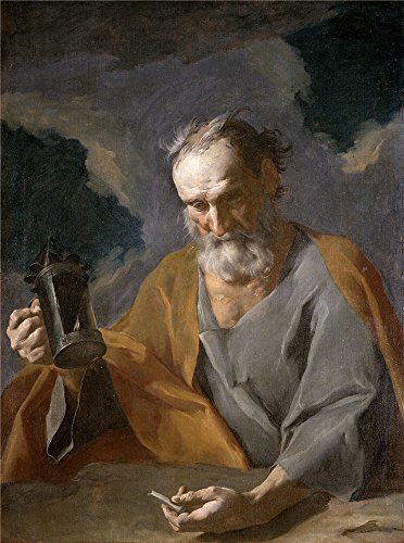 Oil Painting 'Petrini Giuseppe Antonio Diogenes 1750 59 ' Printing On Polyster Canvas , 12 X 16 Inch / 30 X 41 Cm ,the Best Study Decor And Home Artwork And Gifts Is This Vivid Art Decorative Canvas Prints