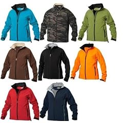 Damen Softshell Outdoorjacke mit Reflektorstreifen und Fleecekragen in 8 Farben und den Gr�ssen S, M, L, XL