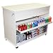 TrippNT 50592 Polyethylene 4' Cayman Lab Island Cart with 3" Casters, 2' Width x 35" Height, 1 Shelf