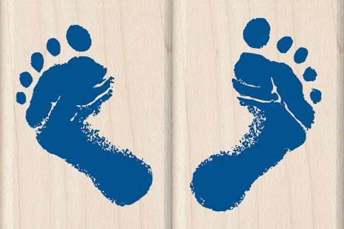 Inkadinkado Baby's Feet Wood Stamp Set