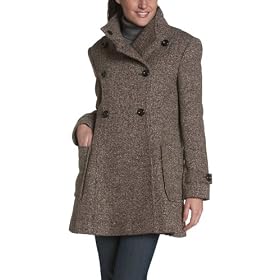 Nine West Ladies Tweed Six Button Double Breasted 3 4 Coat by Nine West