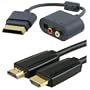 Optical RCA Audio Adapter+6ft 6 ft Hdmi Cable for Xbox 360 Slim HDTV 1080p HD