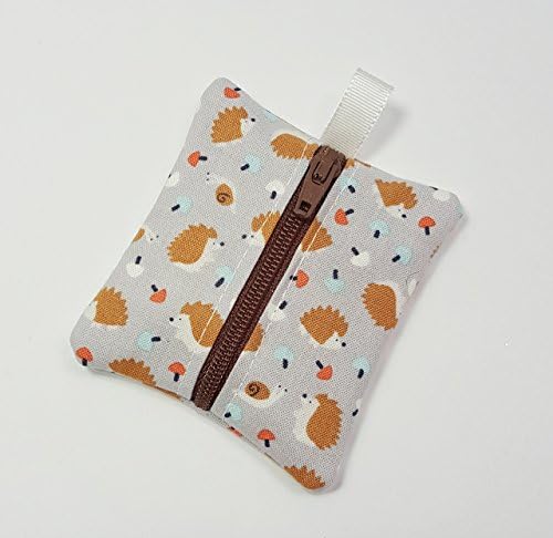 Ear Bud Pouch / Earbud Holder / Zip Pouch / Mini Zip Pouch / Jump Drive Holder ::: Cute Hedgehogs