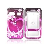 for Huawei M750 Hard Case PINK FLOWERS HEART PURPLE