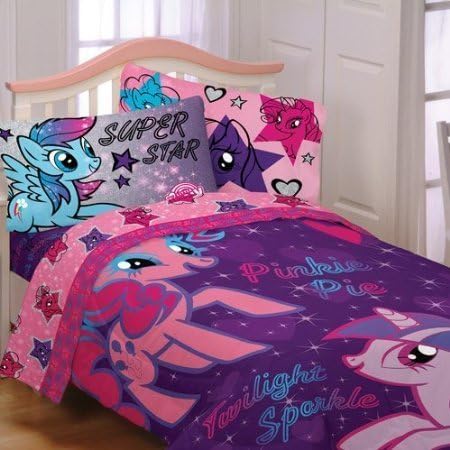 My Little Pony Girls Twin Comforter &amp; Sheet Set (4 Piece Bedding) by Store51 LLC