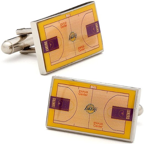 NBA Sport Los Angeles LA Lakers basketball Court Cufflinks Cuff Links