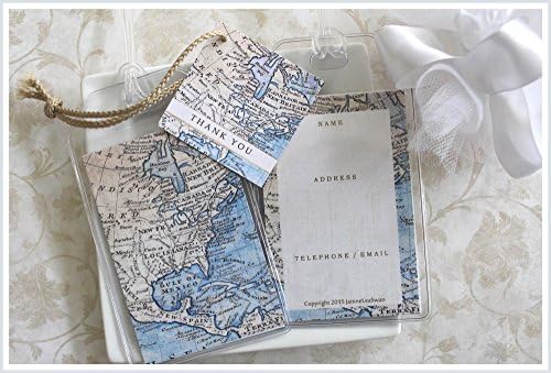 100 North American Map Luggage Tag Favors $1.25 ea.