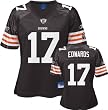 Braylon Edwards Reebok -White- Replica Cleveland Browns Women's Jersey