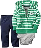 カーターズ Carter's ボディスーツ + カーディガン + パンツ 豪華3点セット 3-Piece Cardigan Set 3M (55-61cm)